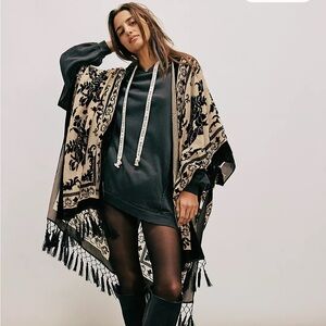 FP velvet burnout kimono